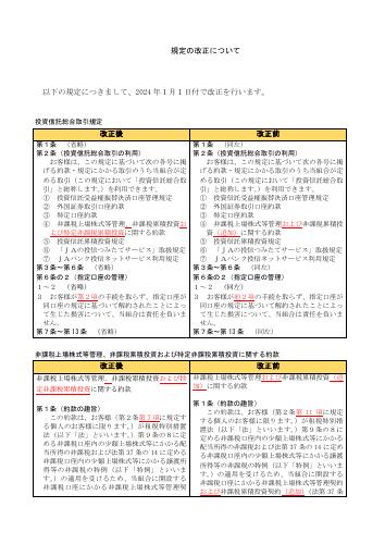 規定の改正について